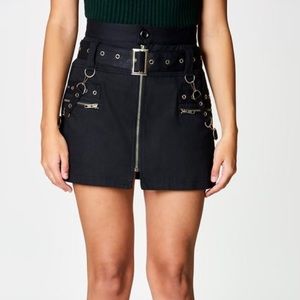 Carmar Black Buckle Skirt